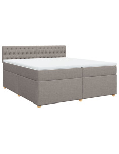 Giroletto a Molle con Materasso Tortora 200x200 cm in Tessuto 2