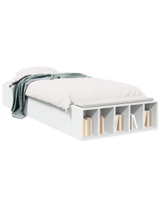 Telaio del letto con storage con lo scaffale Bianco 80 x 200 cm 2