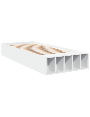 Telaio del letto con storage con lo scaffale Bianco 80 x 200 cm
