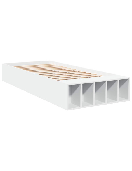 Telaio del letto con storage con lo scaffale Bianco 80 x 200 cm