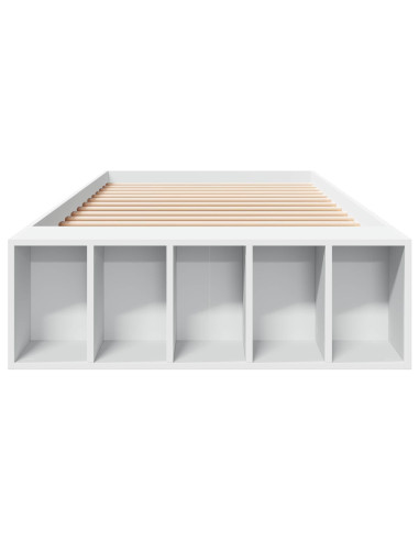 Telaio del letto con storage con lo scaffale Bianco 80 x 200 cm