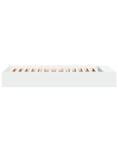 Telaio del letto con storage con lo scaffale Bianco 80 x 200 cm