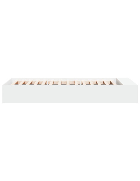 Telaio del letto con storage con lo scaffale Bianco 80 x 200 cm