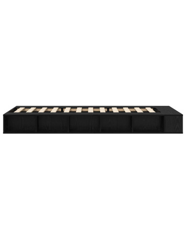 Telaio del letto con storage Rovere Nero 80 x 200 cm