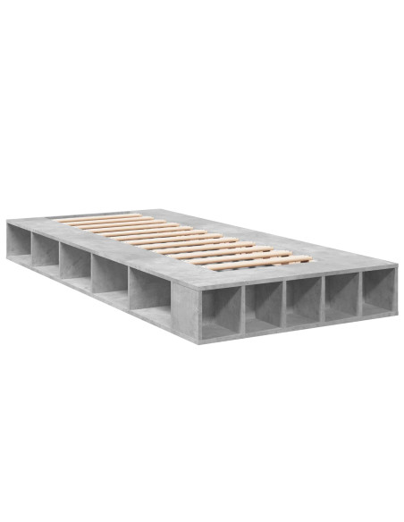 Telaio del letto con storage Grigio Cemento 80 x 200 cm