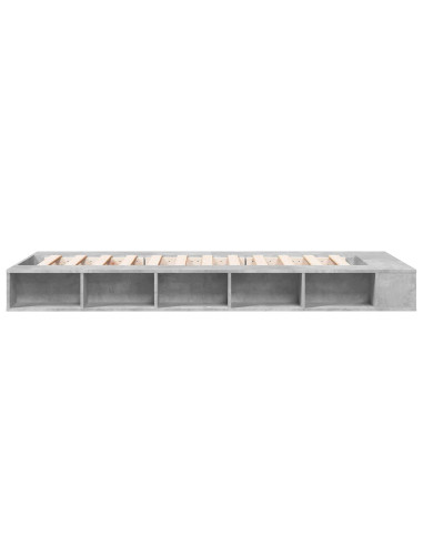 Telaio del letto con storage Grigio Cemento 80 x 200 cm
