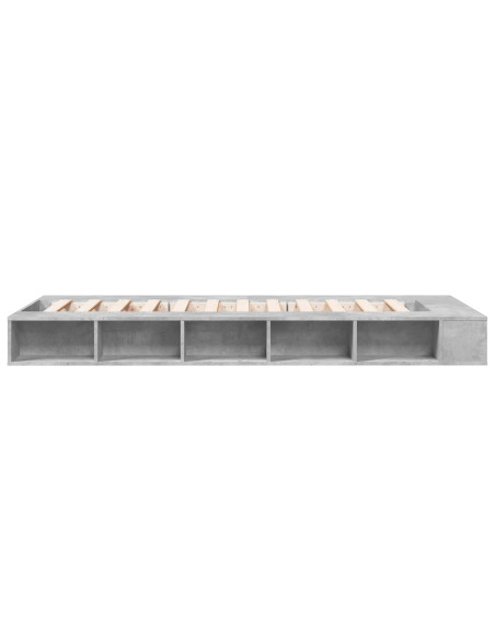 Telaio del letto con storage Grigio Cemento 80 x 200 cm