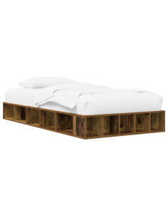 Telaio del letto con storage Legno antico 80 x 200 cm 2