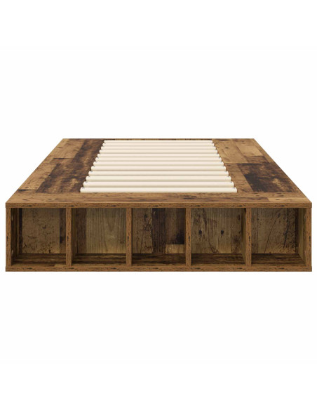 Telaio del letto con storage Legno antico 80 x 200 cm