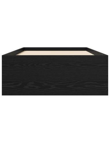 Struttura letto a pavimento Rovere Nero 80 x 200 cm