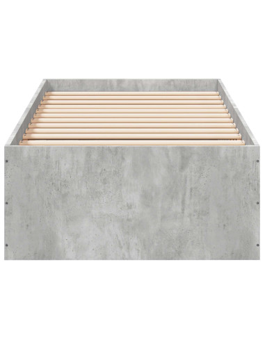 Struttura letto a pavimento Grigio Cemento 80 x 200 cm