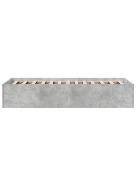 Struttura letto a pavimento Grigio Cemento 80 x 200 cm