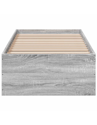 Struttura letto a pavimento Sonoma grigio 80 x 200 cm