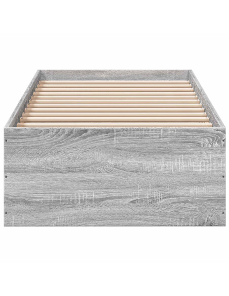 Struttura letto a pavimento Sonoma grigio 80 x 200 cm