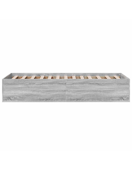 Struttura letto a pavimento Sonoma grigio 80 x 200 cm