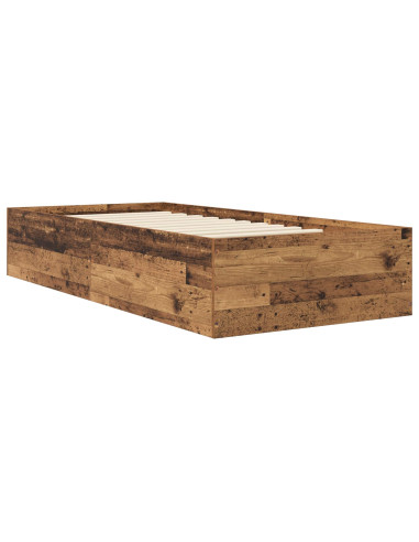 Struttura letto a pavimento Legno antico 80 x 200 cm