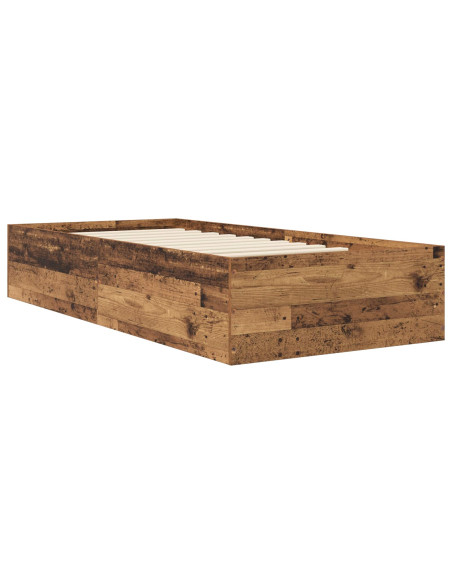 Struttura letto a pavimento Legno antico 80 x 200 cm