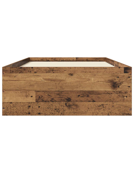 Struttura letto a pavimento Legno antico 80 x 200 cm