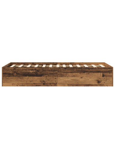 Struttura letto a pavimento Legno antico 80 x 200 cm