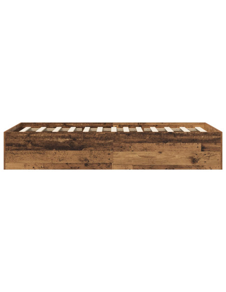 Struttura letto a pavimento Legno antico 80 x 200 cm