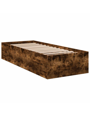 Struttura letto a pavimento Rovere Fumo 80 x 200 cm