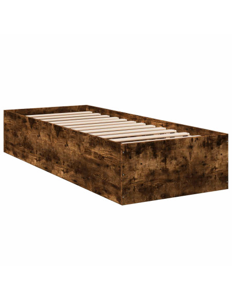 Struttura letto a pavimento Rovere Fumo 80 x 200 cm