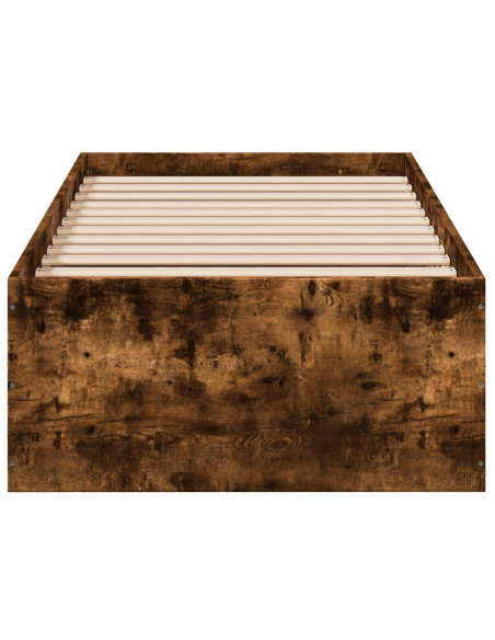 Struttura letto a pavimento Rovere Fumo 80 x 200 cm