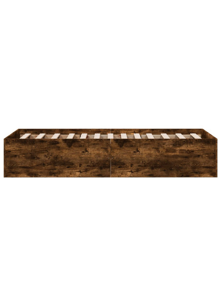 Struttura letto a pavimento Rovere Fumo 80 x 200 cm