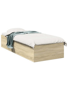 Struttura letto a pavimento Rovere Sonoma 80 x 200 cm 2