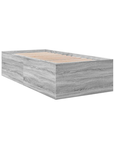Struttura letto a pavimento Grigio Cemento 80 x 200 cm