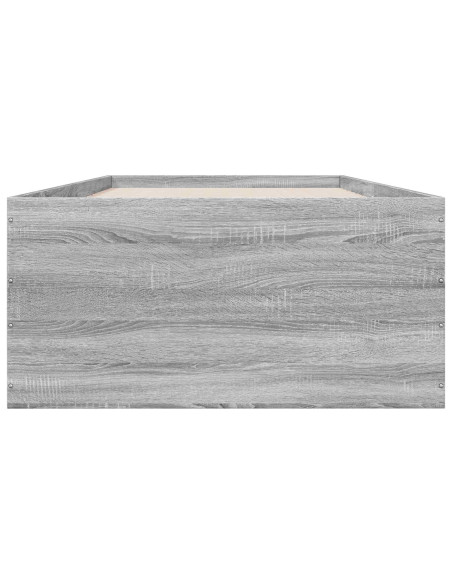 Struttura letto a pavimento Sonoma grigio 80 x 200 cm