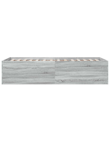 Struttura letto a pavimento Sonoma grigio 80 x 200 cm