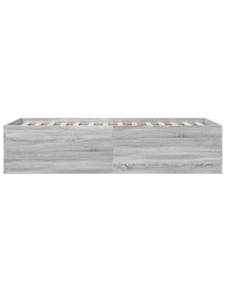 Struttura letto a pavimento Sonoma grigio 80 x 200 cm