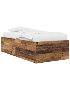 Struttura letto a pavimento Legno antico 80 x 200 cm 2