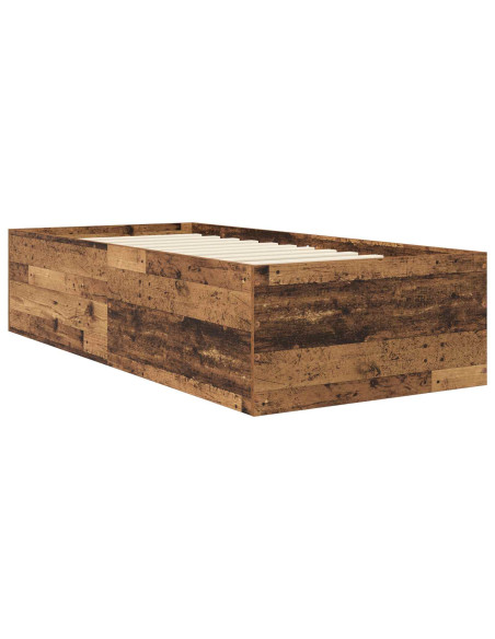 Struttura letto a pavimento Legno antico 80 x 200 cm