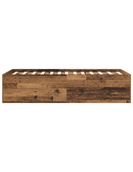 Struttura letto a pavimento Legno antico 80 x 200 cm