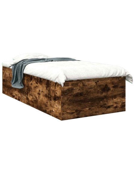 Struttura letto a pavimento Rovere Fumo 80 x 200 cm