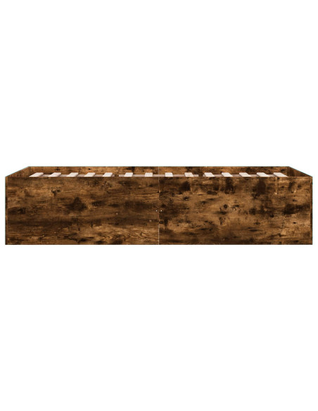 Struttura letto a pavimento Rovere Fumo 80 x 200 cm