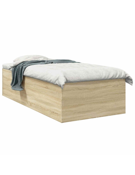 Struttura letto a pavimento Rovere Sonoma 80 x 200 cm