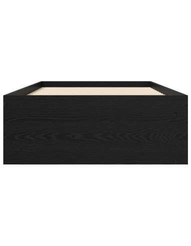 Telaio del letto con storage Rovere Nero 80 x 200 cm