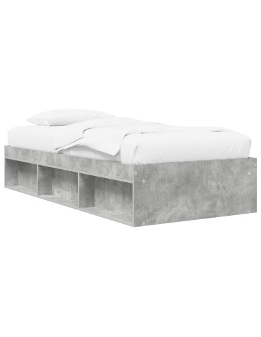 Telaio del letto con storage Grigio Cemento 80 x 200 cm