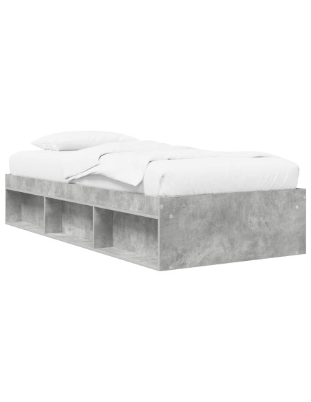 Telaio del letto con storage Grigio Cemento 80 x 200 cm
