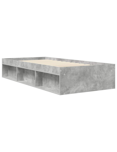 Telaio del letto con storage Grigio Cemento 80 x 200 cm