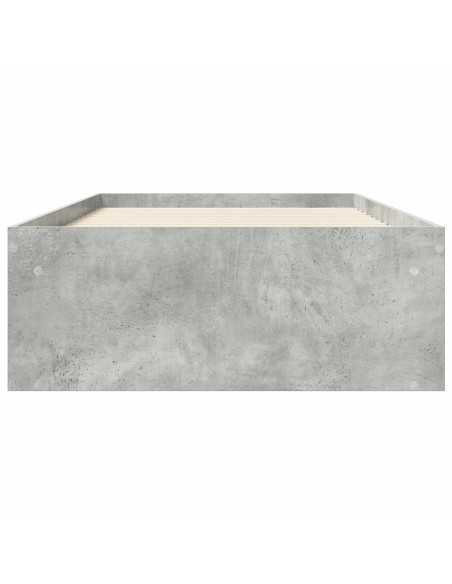 Telaio del letto con storage Grigio Cemento 80 x 200 cm