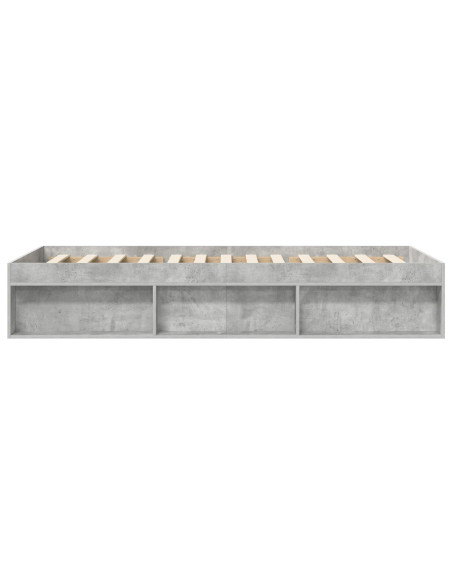 Telaio del letto con storage Grigio Cemento 80 x 200 cm