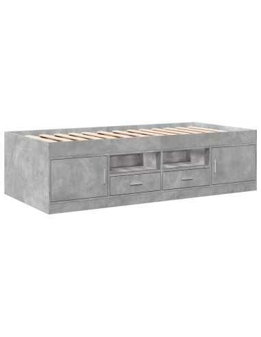 Telaio del letto con storage Grigio Cemento 80 x 200 cm