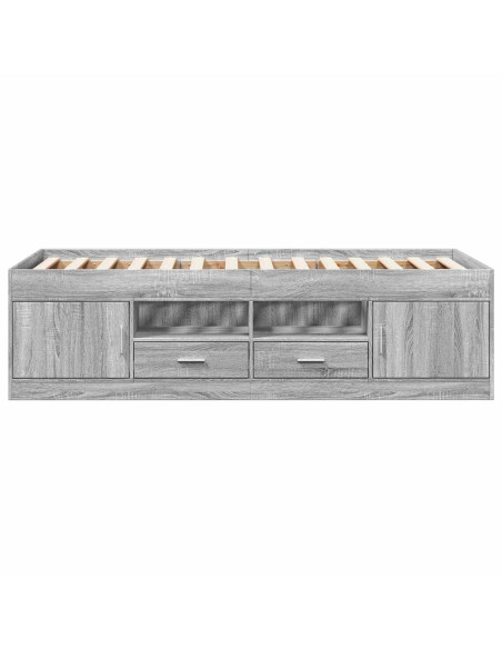 Telaio del letto con storage Sonoma grigio 80 x 200 cm