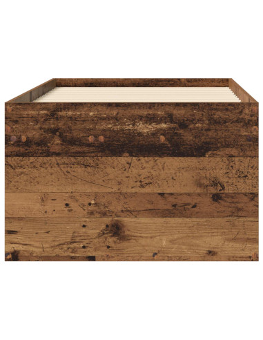 Telaio del letto con storage con porta Legno antico 80 x 200 cm