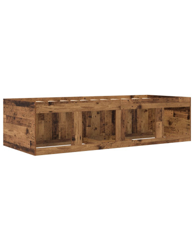 Telaio del letto con storage con porta Legno antico 80 x 200 cm