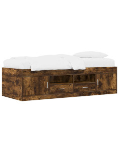 Telaio del letto con storage con porta Rovere Fumo 80 x 200 cm 2